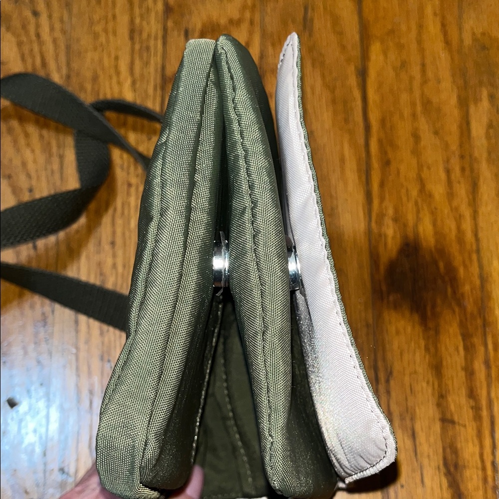 Kipling Olive Green Adjustable Crossbody Organizer Bag - Picture 14 of 15